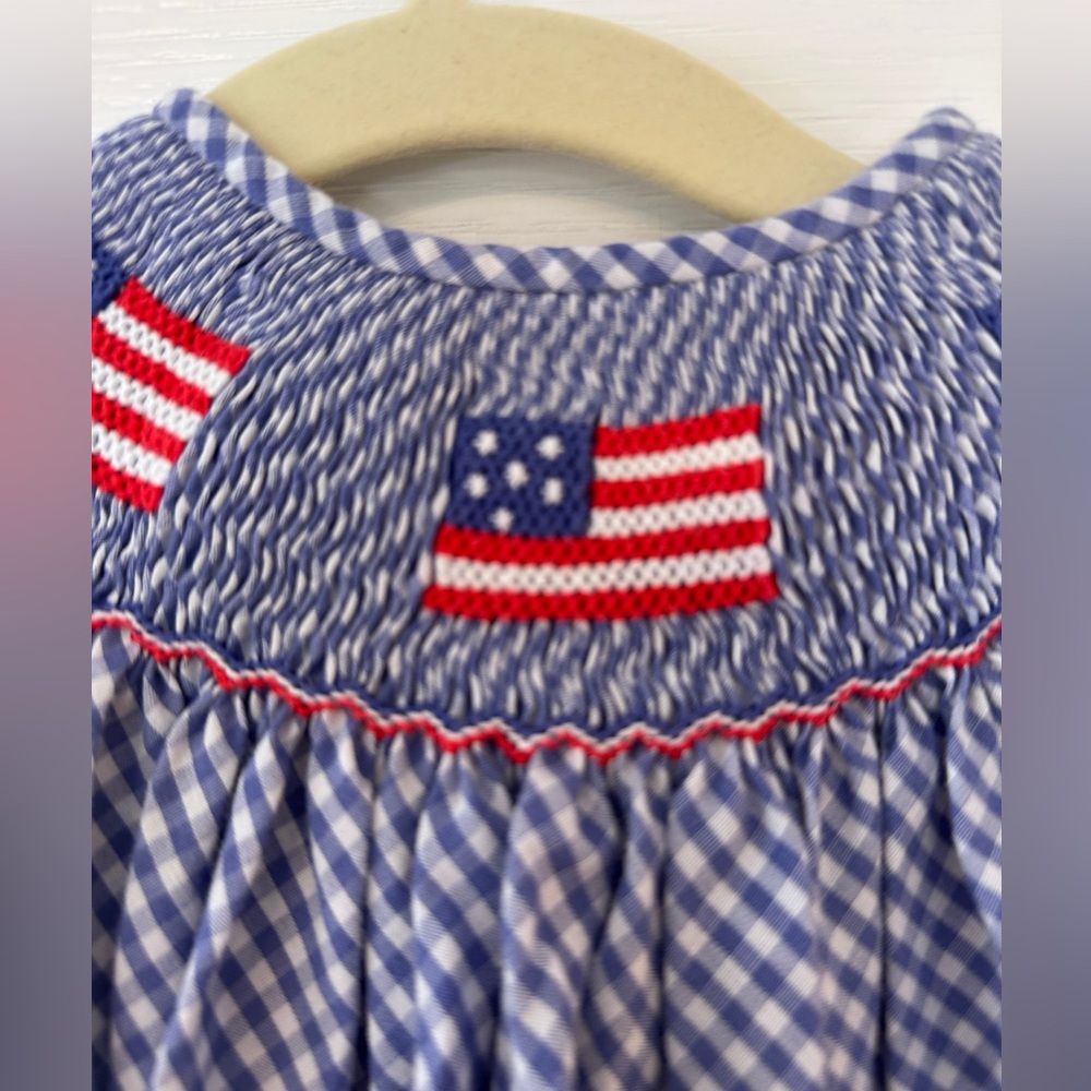 Smocked American Flag dress - Picture 2 of 4